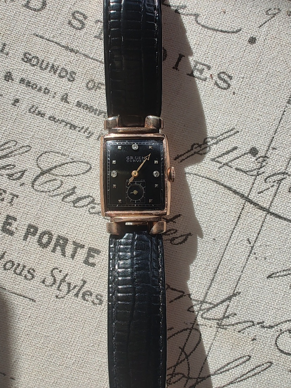 Vintage Gruen Curvex Rose Gold Watch